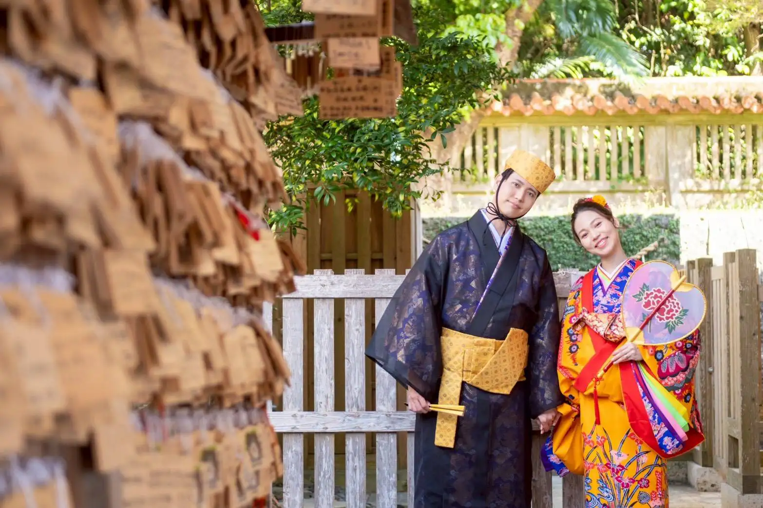 普天満宮新郎新婦